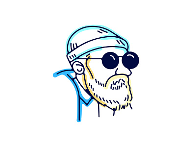 Henry Hugh beard brooklyn ny character doodle henry hipster illustration knit cap man rebound sunglasses winter hat
