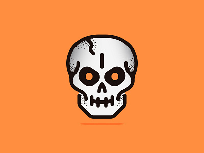 Halloween Skull 2017 autumn brooklyn ny fall gradient halloween skull icon illustration october scary spooky stippling