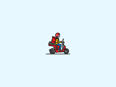 Scoot Courier brooklyn ny courier delivery helmet icon illustration lightning bolt person san francisco scoot scooter wheels