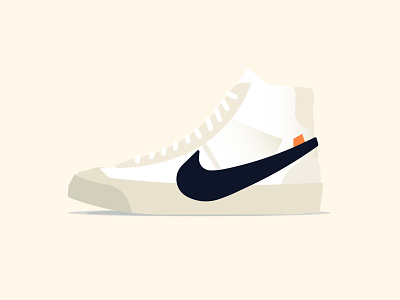 Nike Blazer Mid Off White blazer mid brooklyn ny gradient high top illustration kicks nike sb off white shoe skateboarding sneaker swoosh