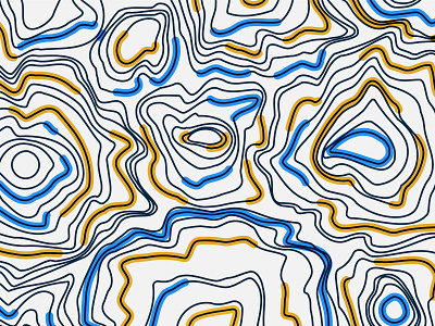 Quick Warm Up abstract blue blue and yellow brooklyn ny distorted line map icon map illustration nyc pattern print quick topographic topographic map warm warm up