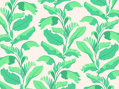 Palms Pattern WIP 2 banana leaves brazilliance foliage green jungle palms pattern tropical