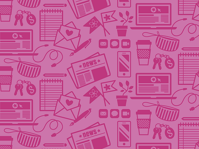 Working Mom Pattern blog business cell coffee iconography icons laptop mother pink sahm tech