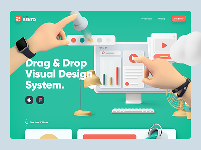 Bento figma illustrations ios landing macos product design ui ui8 uidesign ux visual design webapp website website design