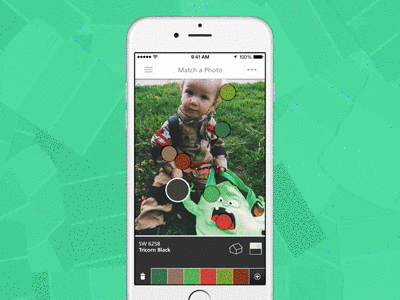 Colorsnap - Match a photo app color selection ghostbusters gif interaction ios paint product ui ux