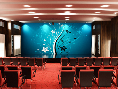 Auditorium 3d art 3d rendering auditorium stage stage design