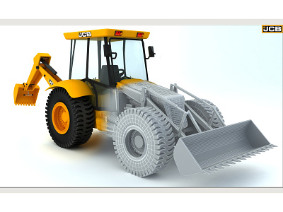 JCB 3d modeling construction digger heavy loader jcb loader machine tractor truck vehicle work awareness work awareness