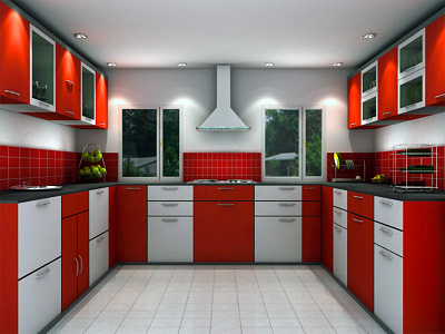 Kitchen Visualisation 3d modeling 3d rendering interior architecture interior design kitchen