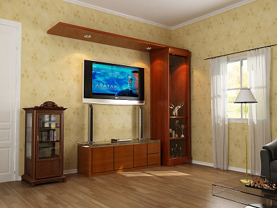 Living Room 3d modeling 3d rendering
