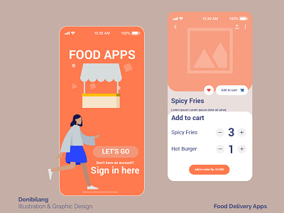 Food Delivery Apps adobe illustrator app design apps brand identity branding design dribbble flatdesign illustration ui ux