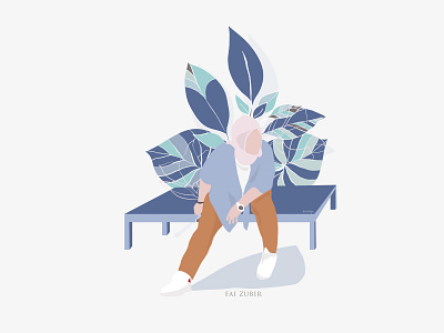 Life + Blue animation design flat icon illustration illustrator minimal vector