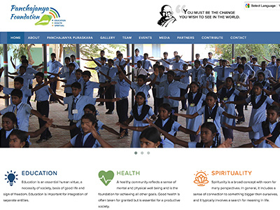 Panchajanya Foundation (NGO) design ui design web design