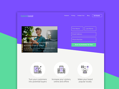Landing page for an SEO Company design landing page web design website