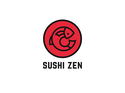 Sushi Zen | Logo Design branding design icon illustration illustrator logo minimal modern design modern logo typography