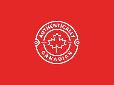 Authentically Canadian | Logo Design | 2019 branding design graphic icon illustrator logo mark minimal monogram typography vector