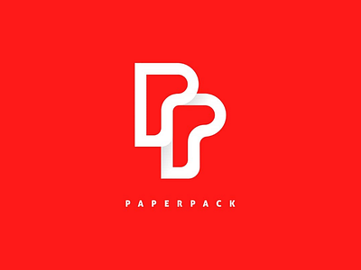 PaperPack | Logo Design Challenge | 2019 branding design graphic letter logo minimal monogram red typography vector visual