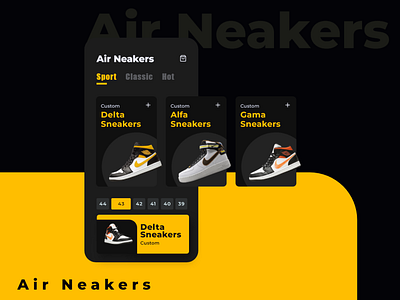 Air Neaker: E-Commerce - Sneakers - Theodore Negusu 3d app branding design e commerce explore shoes ui