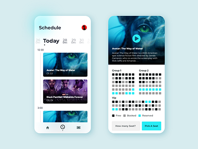 Cinema Booking App concept -  Movie