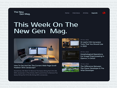 The New Gen Mag - Blog - Magazine blog card design home magazine ui ux website