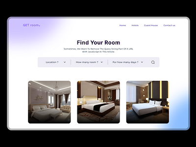 GET room - Hotel room searching UI Concept