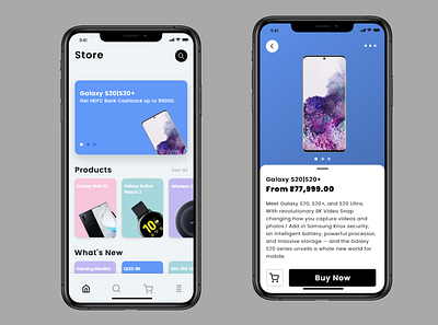 Samsung Store IOS App Design app application design branding design flat ios iphone11pro mobile online store s20 samsung shop store uiux uxdesign