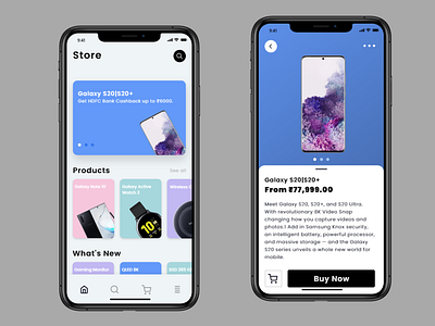 Samsung Store IOS App Design