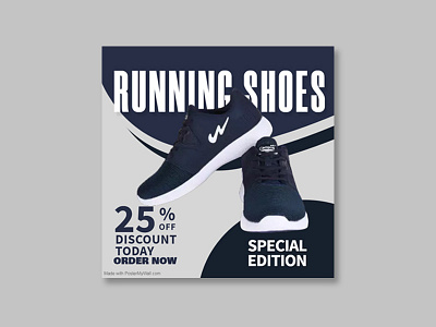 Social Media Post Running Shoes For Sell animation artwork banner ad design discount facebook ad flash sale graphics logo super sale