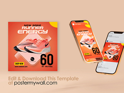 New Energy Runner A Shoe Sale Template