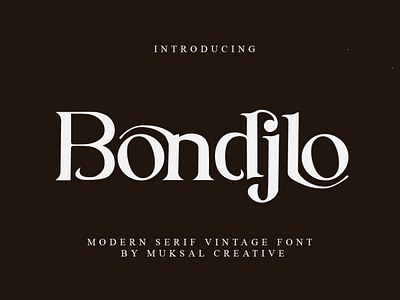 Bondjlo design fashion brand logo typography vector