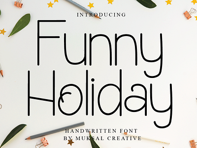 Funny Holiday Font branding design fashion brand logo photography typography ui