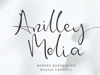 Amilley Melia fashion brand font modern typography