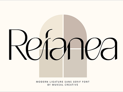 Refanea Font fashion modern sans serif