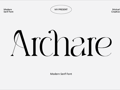Archare Font fashion font