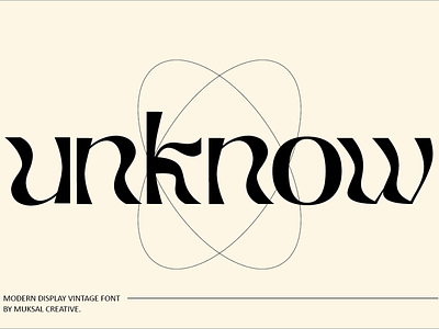 Unknow Font display font editorial retro vintage