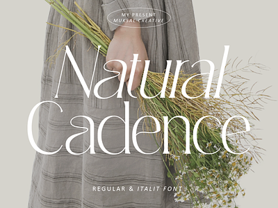 Natural Cadence invitation typeface