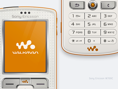 Sony Ericsson W700c draw illustration mobile phone photoshop ui deisgn