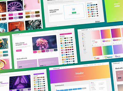 Gradients.app — beautiful gradients for a web-site app colorfull colors colorscheme design gradient gradients minimal project ui web webapp webdesign website