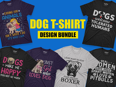 Dog T-Shirt Design Bundle.