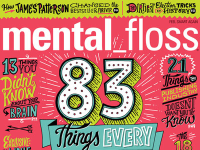 Jay Roeder X Mental Floss Magazine handlettering magazine mental floss print type