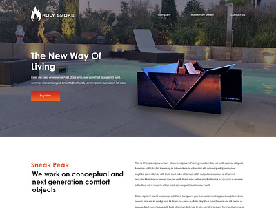 Holy smoke landing branding design landingpage minimalist product design typography uiux unique design webdesign