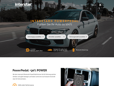 Interstar Landingpage auto website design car website design landingpage minimalist product design uiux unique design webdesign