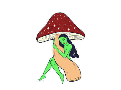 MUSHGIRL alien fungi fungus mushroom mushrooms psychedelic trip wanderlust