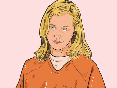 Piper Chapman Fan Art blonde chapman fanart illustration inmate oitnb orange is the new black piper piper chapman piperchapman pop potrait prison woman prison