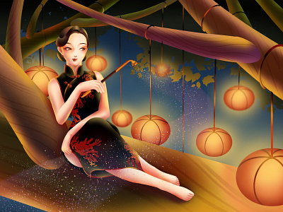 A magical dream~ chinese culture illustration woman