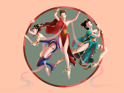 Fairies chinese design fairy fantasy illustration