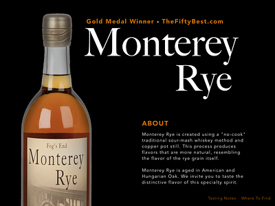 Monterey Rye Info Page Layout Idea