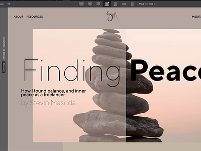 Finding Peace - Webflow Side project