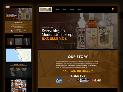 Fogs End Distillery 2021 Landing Page alcohol branding artisan distillery design ui ux web webflow