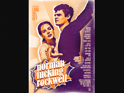 norman fucking rockwell by lana del rey, concept album poster album album poster concept indie lana del rey photoshop poster vintage