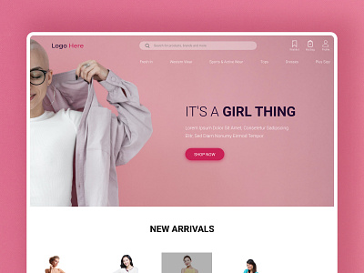 Women Clothing Store - Landing adobe xd branding design ecommerce landing page ui ux website